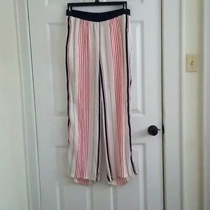 Wide lagged,  Xpress slacks with satin detail wais